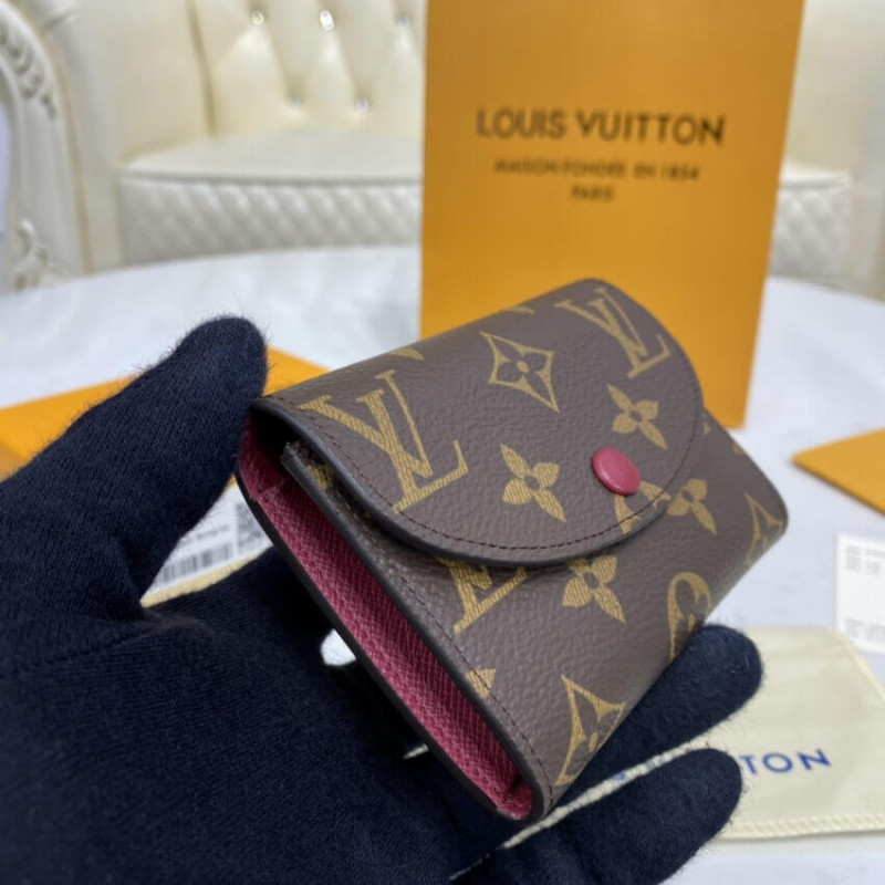 Louis Vuitton LV Rosalie coin purse Purple Leather ref.991262