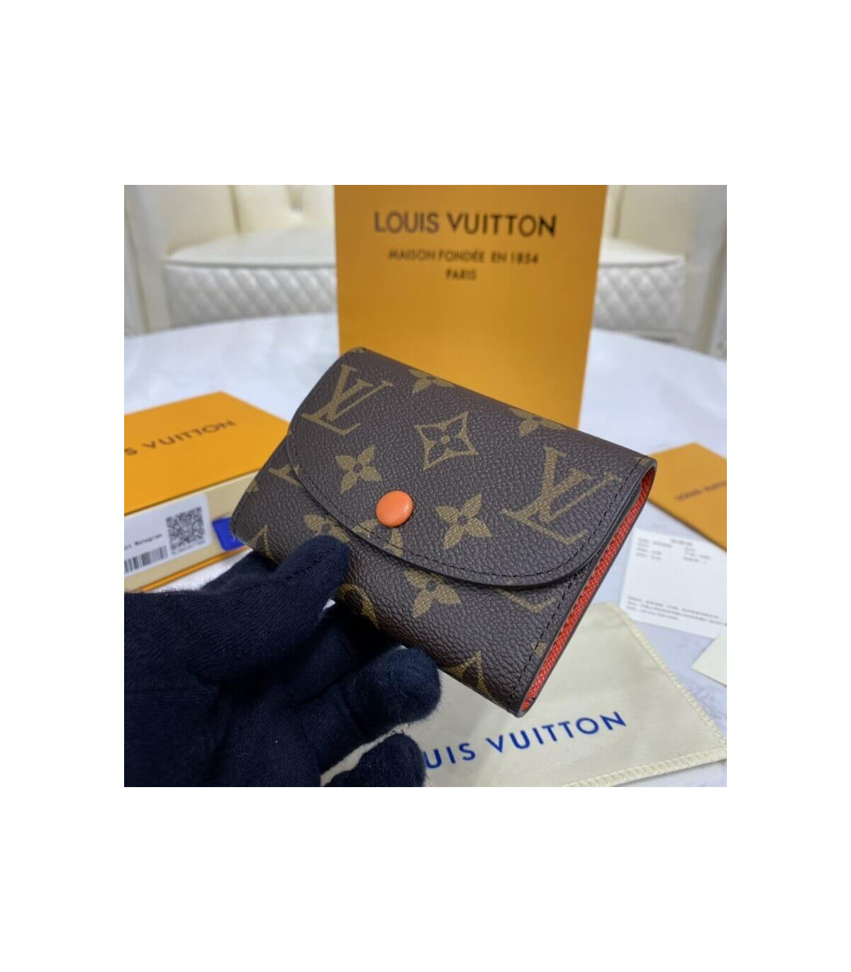 Louis Vuitton Rosalie Coin Purse Monogram Canvas Brown 1149721