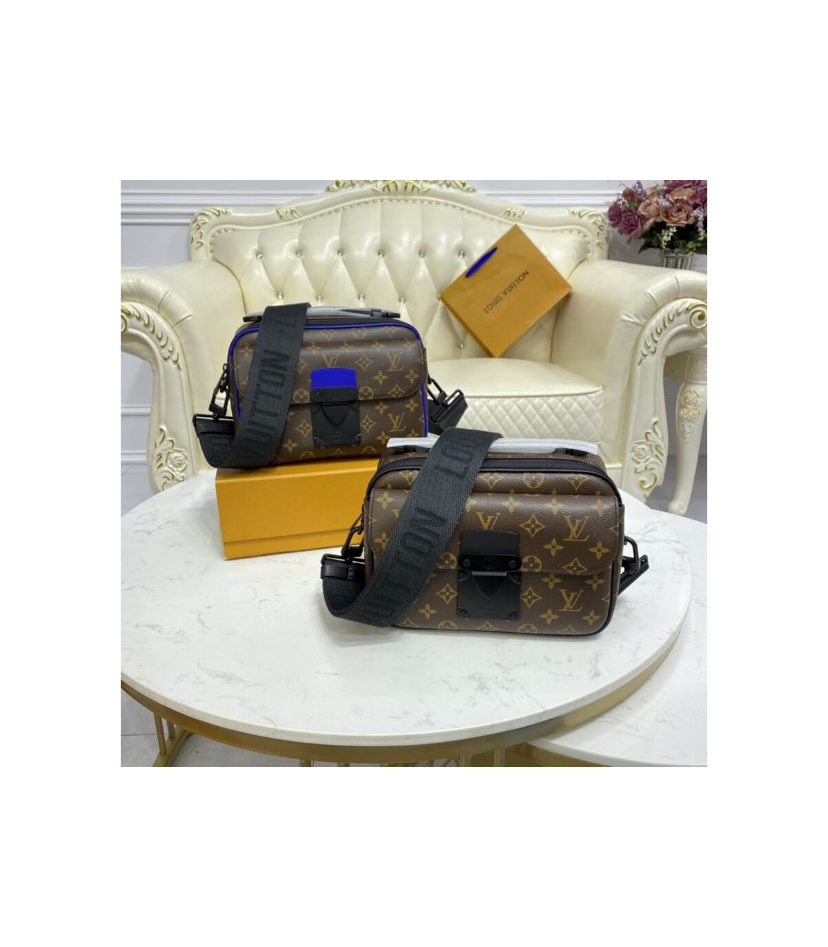 Nuevo 100% Original Auténtico Louis Vuitton Bolso de hombre M45806 LV Cuero  en relieve S Lock Messenger Bag