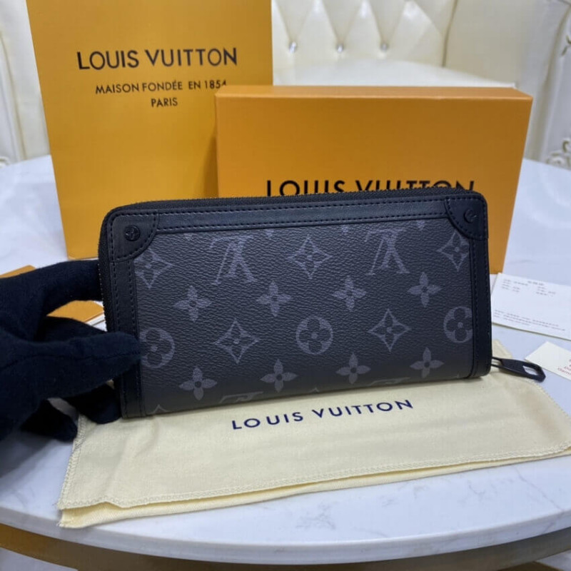 Louis Vuitton, Accessories, Auth Louis Vuitton Monogram Eclipse Zippy  Coin Purse Vertical M8662