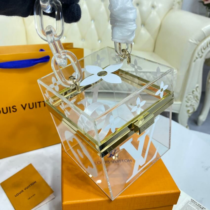 LOUIS VUITTON Transparent Plexiglass Cube Scott Box 1123841