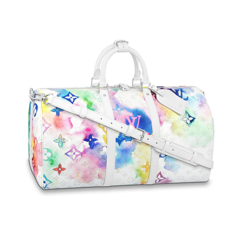 Louis Vuitton Multicolor Monogram Watercolor Coated Canvas Keepall  Bandoulière 50 Silver Hardware Available For Immediate Sale At Sotheby's