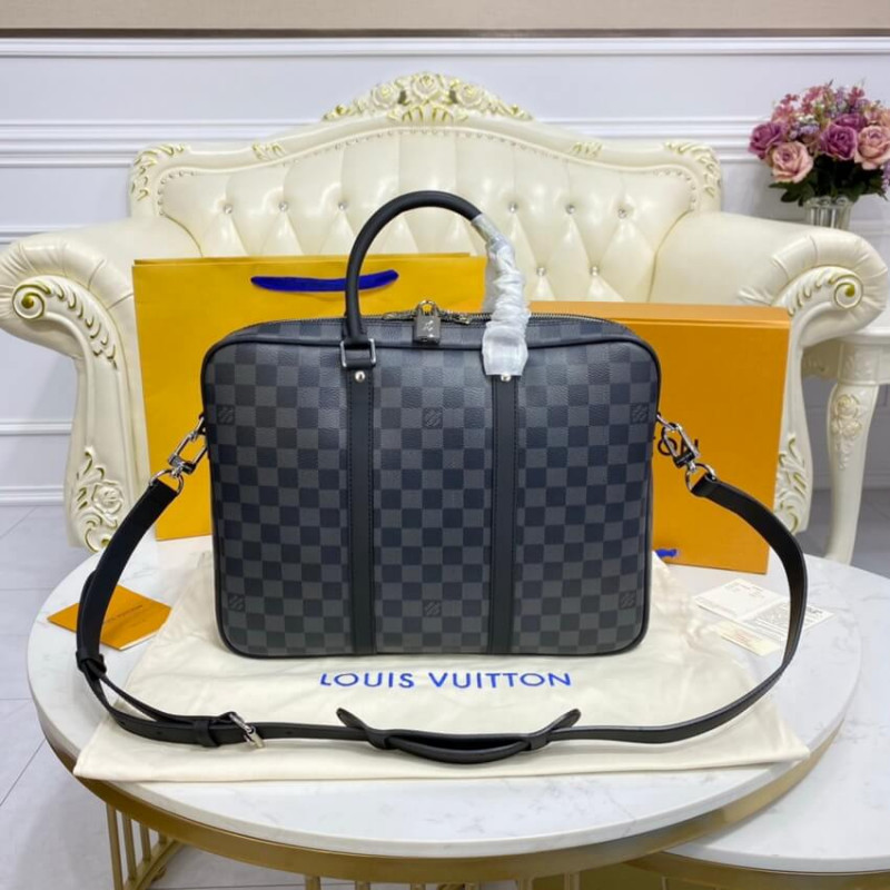 Shop Louis Vuitton DAMIER GRAPHITE 2020-21FW Porte-Documents Voyage Pm  (M52005, N41478) by DRESSINABUYMA店