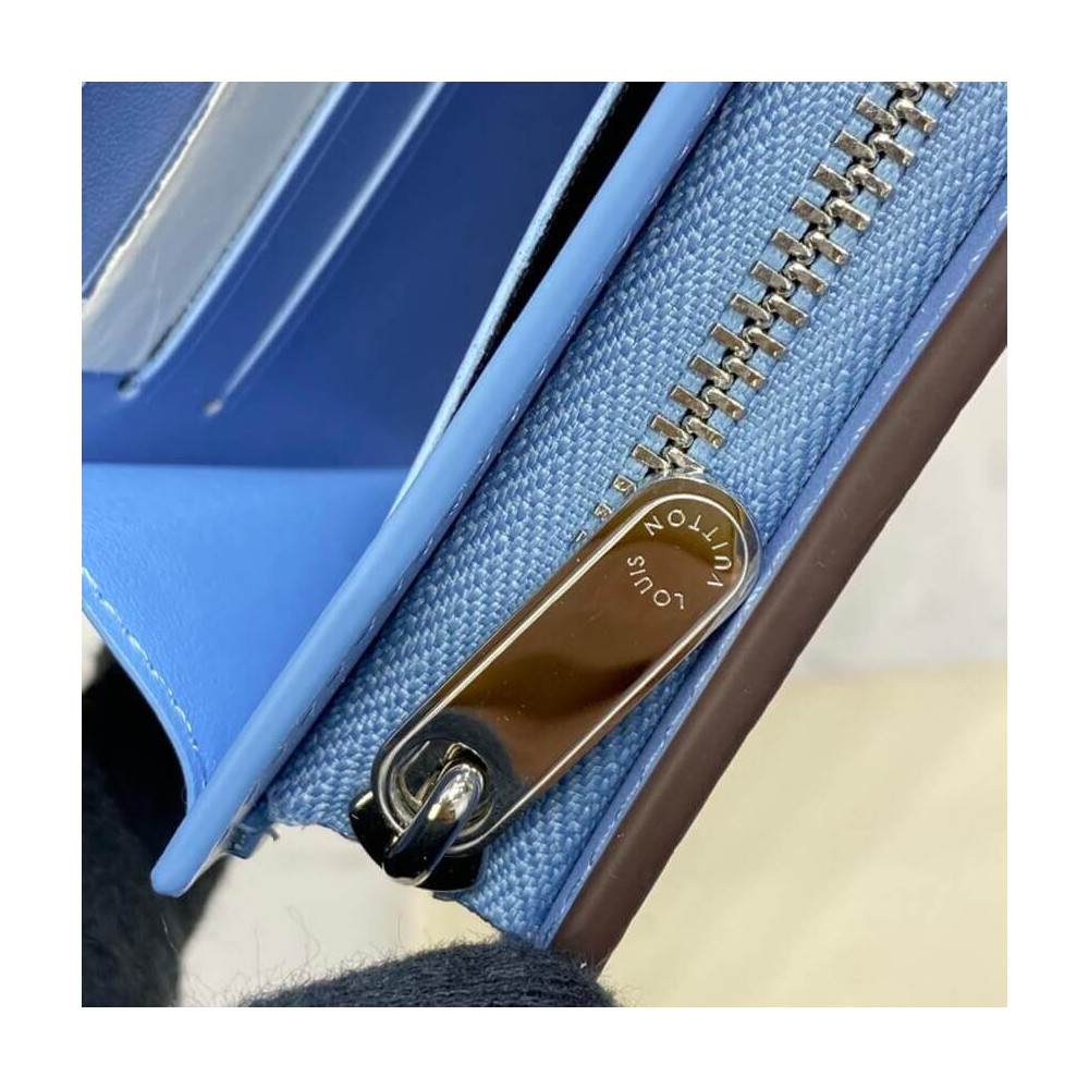 Louis Vuitton Compact Iris Wallet NM Mahina Leather Blue 1570751