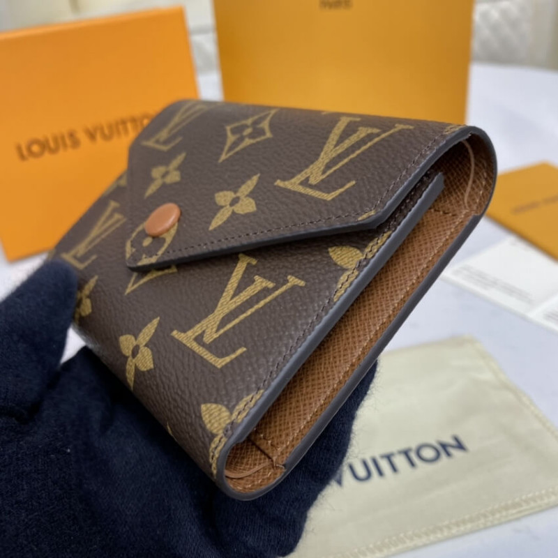Victorine cloth wallet Louis Vuitton Brown in Cloth - 32825673