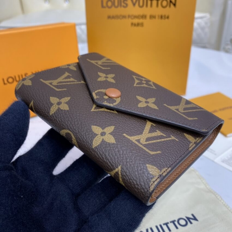 Victorine cloth wallet Louis Vuitton Brown in Cloth - 33601606