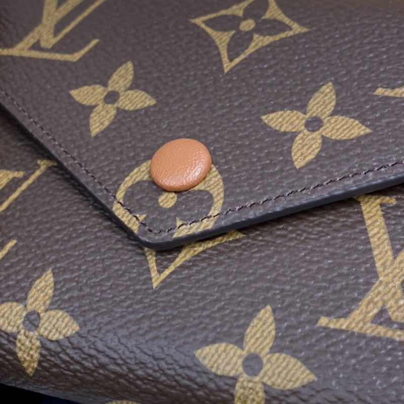 Victorine cloth wallet Louis Vuitton Brown in Cloth - 31429352