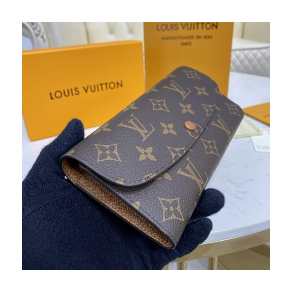 Louis Vuitton LV Emilie wallet Brown Leather ref.364746 - Joli Closet