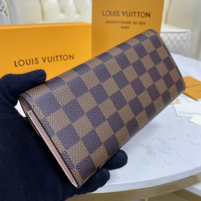 Louis Vuitton (LV)  Emilie Wallet * Damier Ebene* Unboxing & Review 