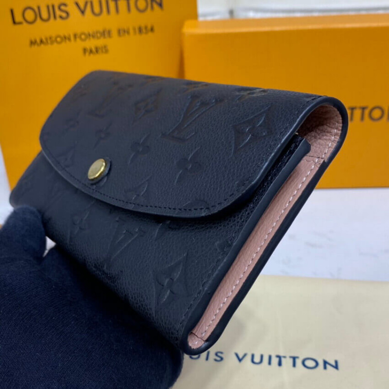 Louis Vuitton Emilie Wallet Monogram Empreinte Leather Black 23496722