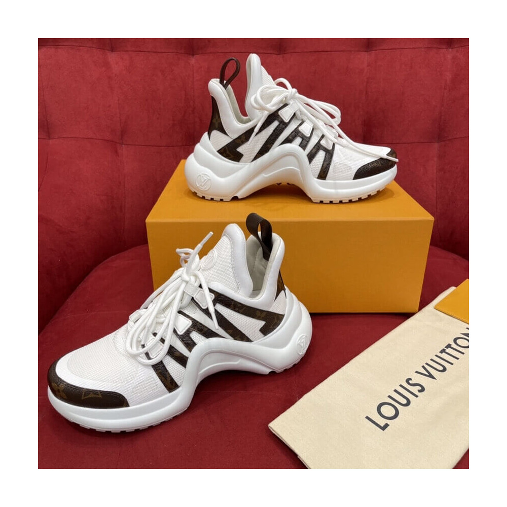Louis Vuitton 1ABIIE LV Archlight 2.0 Platform Sneaker , White, 37.5