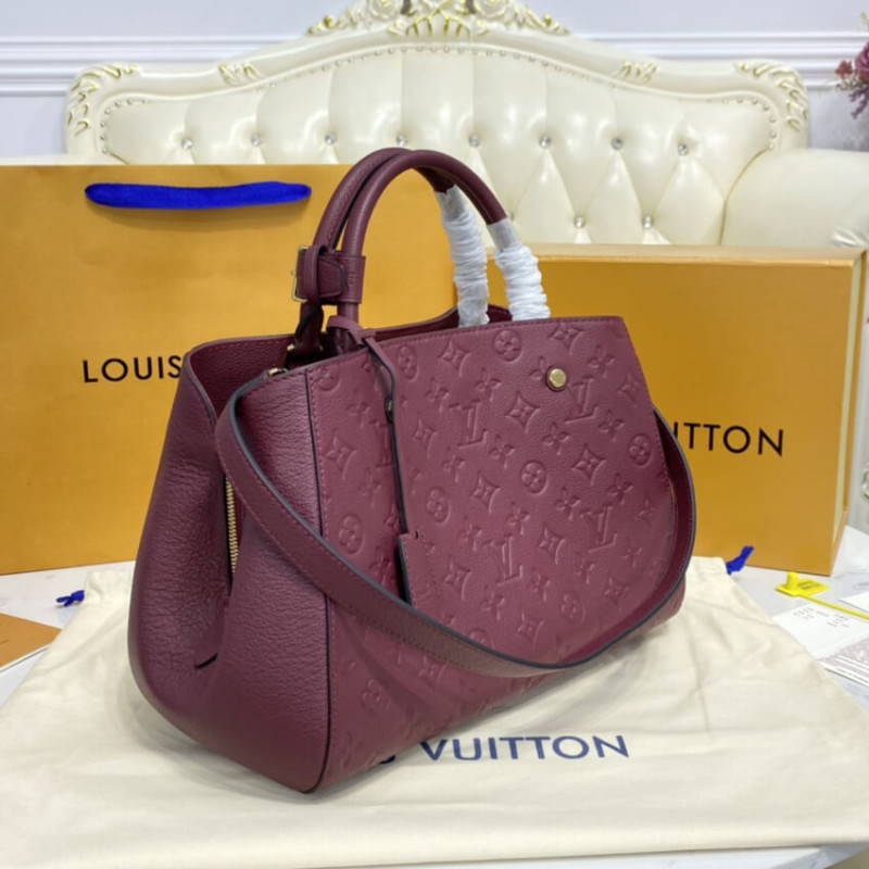 Leather bag Louis Vuitton Burgundy in Leather - 34426884