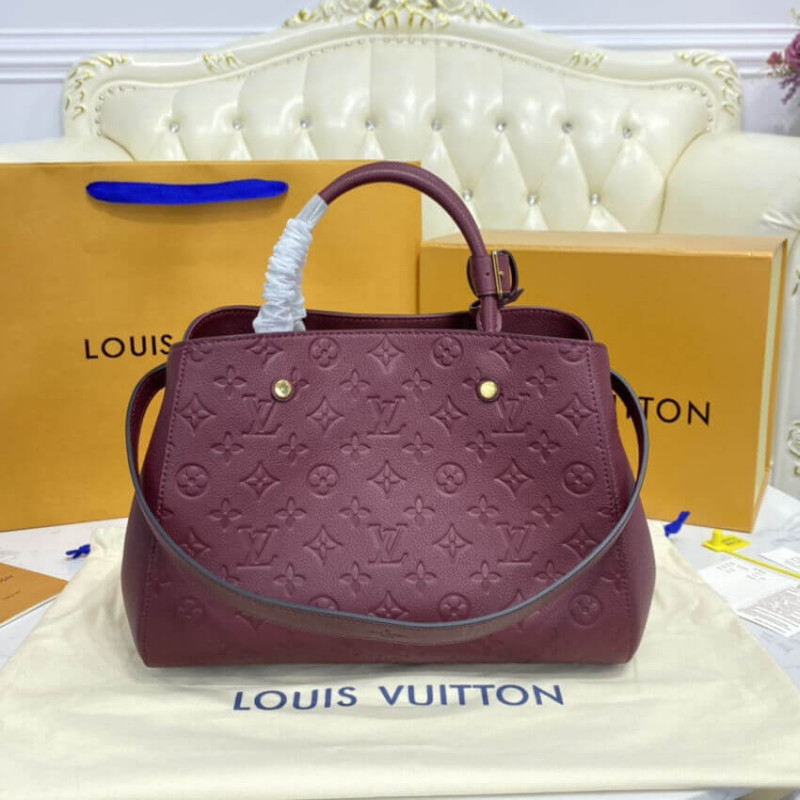 Leather bag Louis Vuitton Burgundy in Leather - 34426884