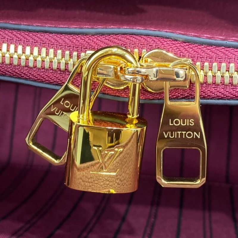 Louis Vuitton Burgundy Monogram Empreinte Clemence Wallet QJA0FK1D1B016