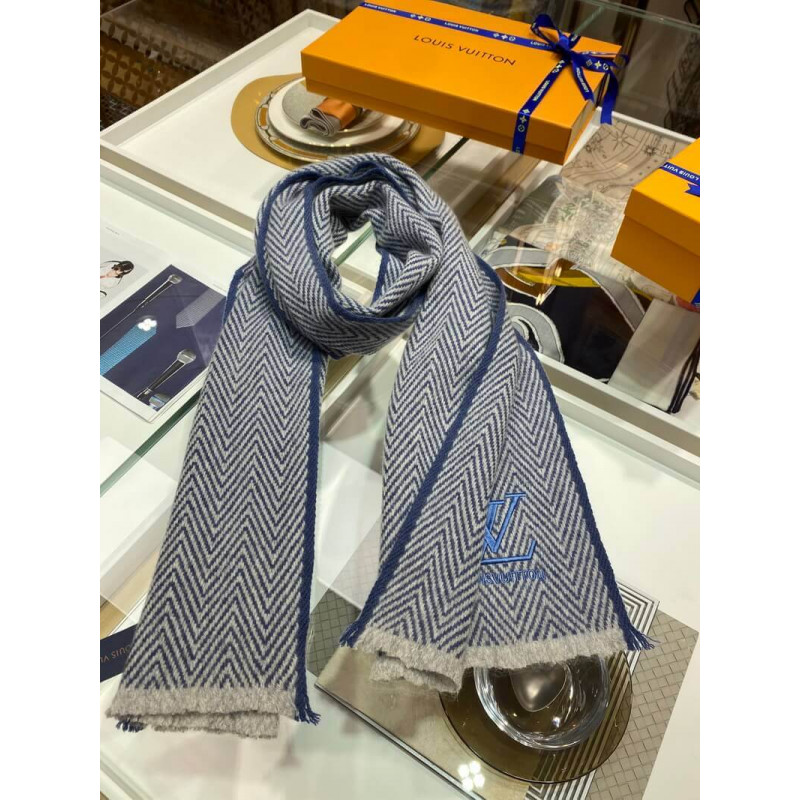 Cashmere scarf Louis Vuitton Blue in Cashmere - 38020655