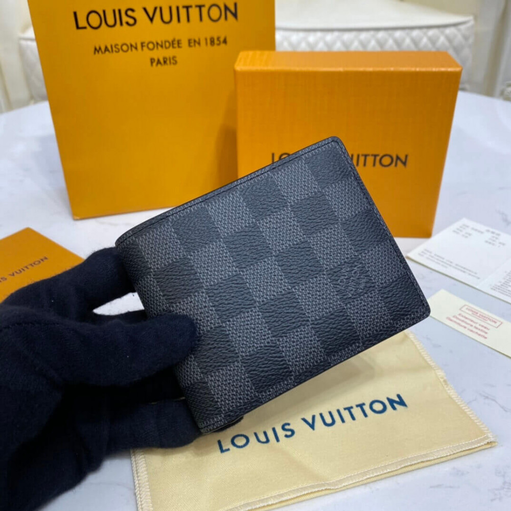 LOUIS VUITTON Multiple Wallet in Damier Graphite - 💯 AUTHENTIC - N62663