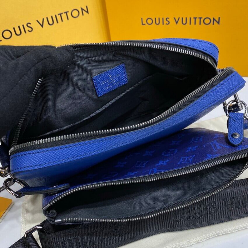 Louis Vuitton LV Dopp toilet pouch blue Leather ref.509972 - Joli Closet