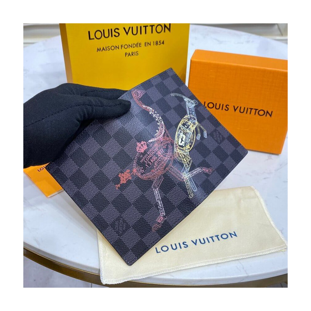 Auth LOUIS VUITTON Damier Couverture Passeport Passport Cover N60189  #S306017