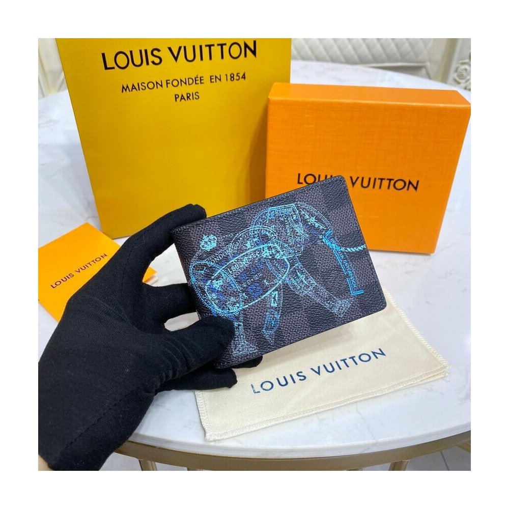Shop Louis Vuitton DAMIER GRAPHITE 2021-22FW Slender wallet (N63261,  N64033) by attrayant