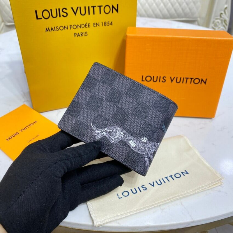 Shop Louis Vuitton DAMIER GRAPHITE 2022 SS Slender wallet (N63261) by  BeBeauty
