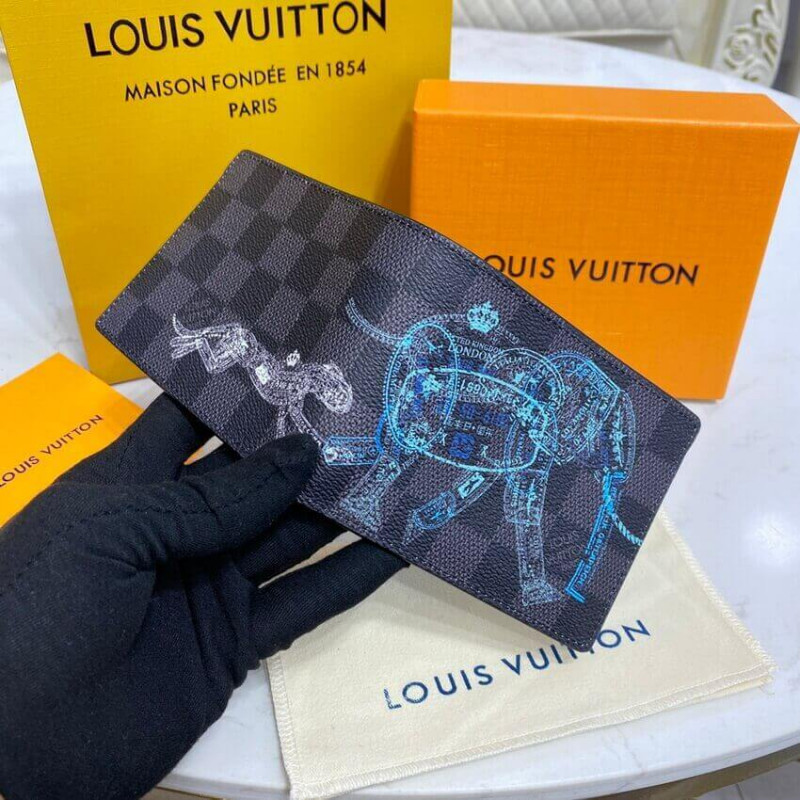 Shop Louis Vuitton DAMIER GRAPHITE 2022 SS Slender wallet (N63261) by  BeBeauty