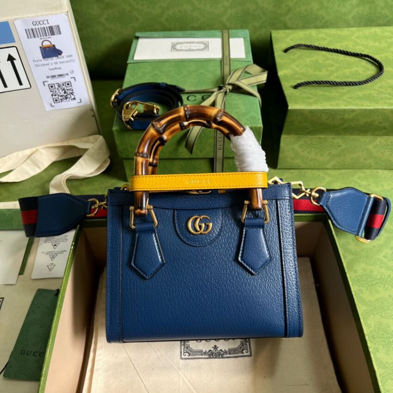 Gucci's Beloved Diana Now Comes In Royal Blue Leather - BAGAHOLICBOY