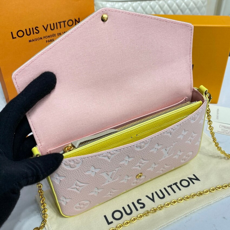 Louis Vuitton Félicie Pochette Scarlet Monogram Empreinte