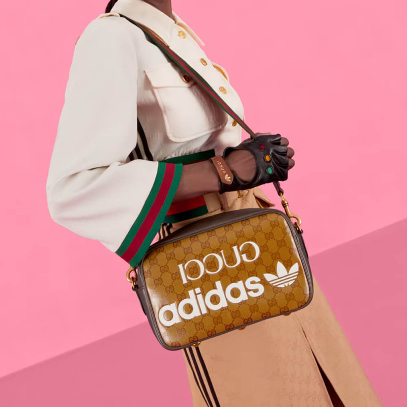 adidas x Gucci Small Shoulder Bag in GG Crystal Canvas