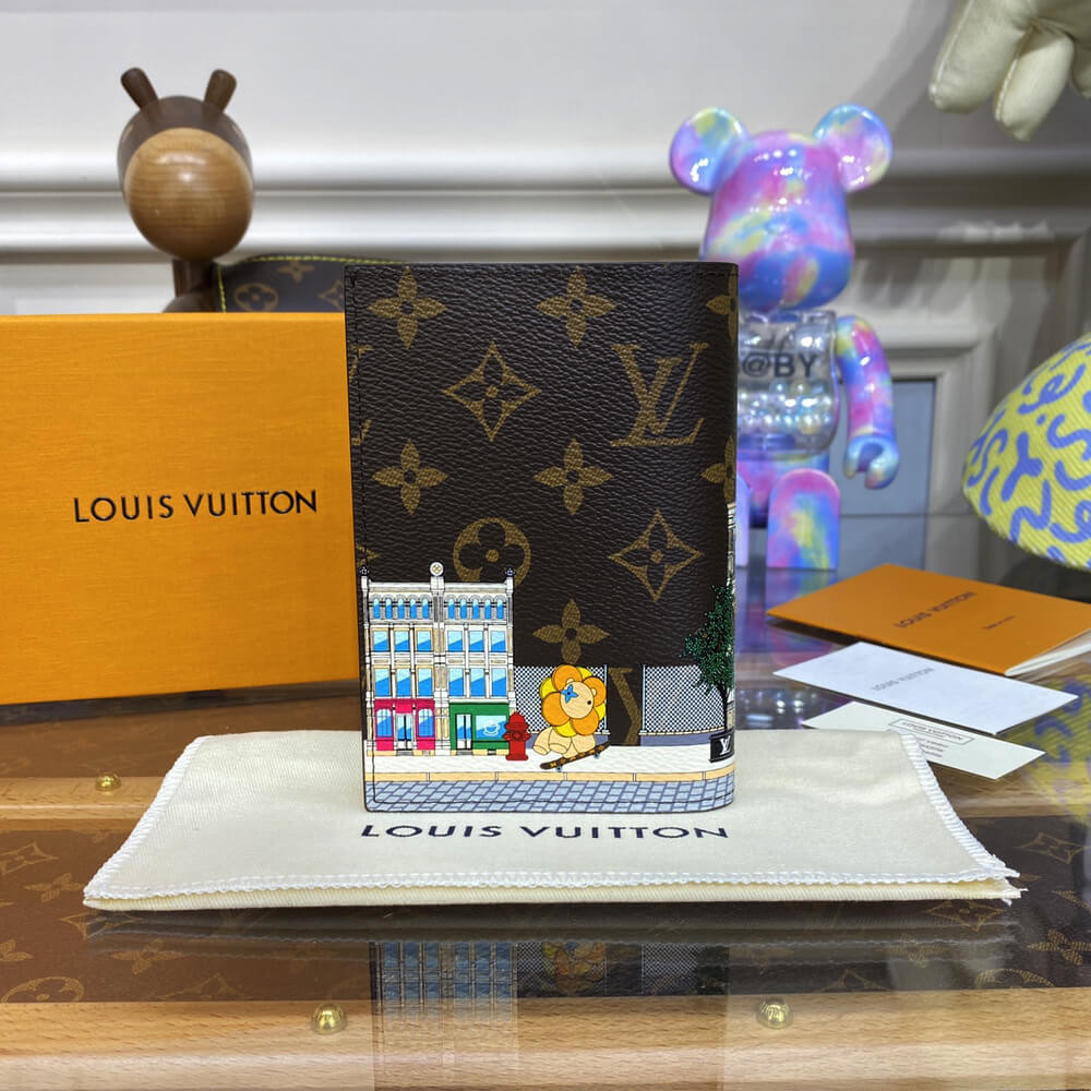 Louis Vuitton Passport Cover Monogram Vivienne Myosotis Blue