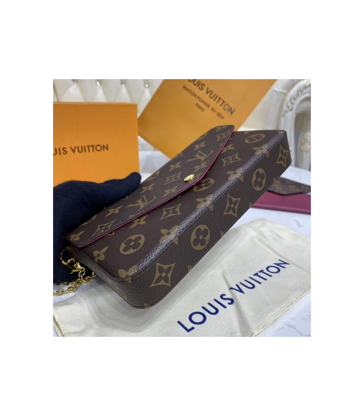 Louis Vuitton Félicie Pochette (M81876, M81877)  Louis vuitton felicie  pochette, Félicie pochette, Louis vuitton