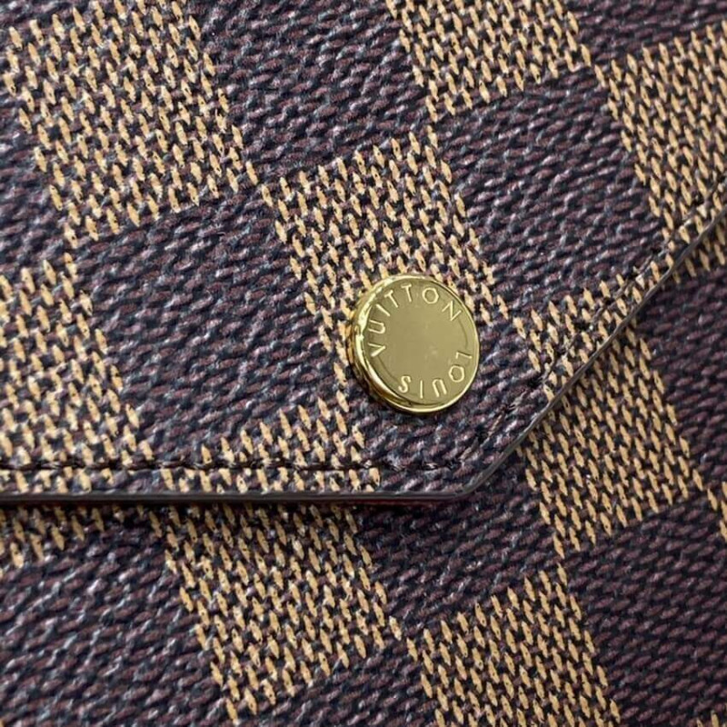 Louis Vuitton N63032 Pochette Félicie 鏈條單肩包手拿包啡格帆布尺寸： 21x12x3cm -  Replicas-Bags
