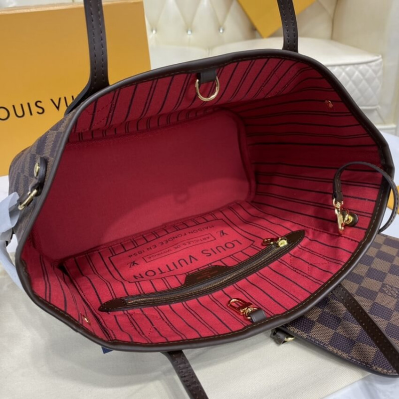 Replica Louis Vuitton Neverfull PM Bag Damier Ebene N41359 BLV098 for Sale