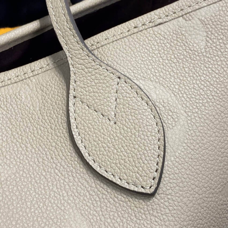 Louis Vuitton LV Neverfull empreinte dune Grey Leather ref.266364