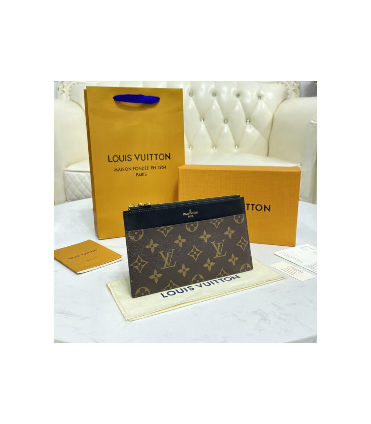 Shop Louis Vuitton MONOGRAM Slim purse (M80390) by Einkauf76